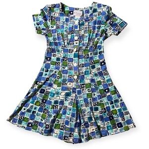 Vintage Multicolor Short Sleeve Romper 6